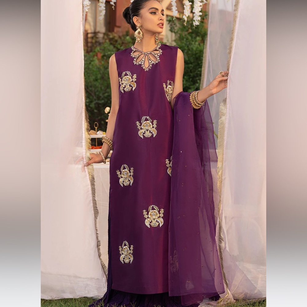 Vanya Purple Formal Kurta Set - Size XL